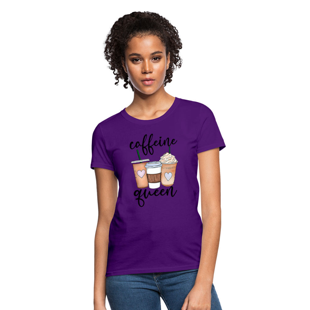 Caffeine Queen Women's T-Shirt - purple