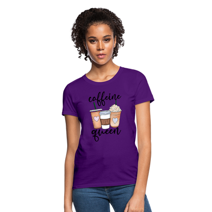 Caffeine Queen Women's T-Shirt - purple