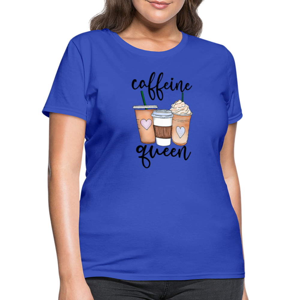 Caffeine Queen Women's T-Shirt - royal blue