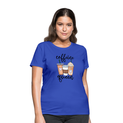 Caffeine Queen Women's T-Shirt - royal blue