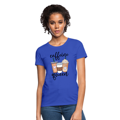 Caffeine Queen Women's T-Shirt - royal blue