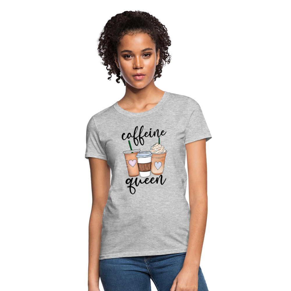 Caffeine Queen Women's T-Shirt - heather gray