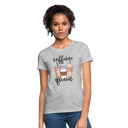 Caffeine Queen Women's T-Shirt - heather gray