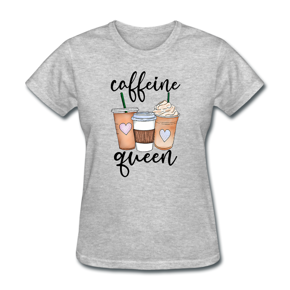 Caffeine Queen Women's T-Shirt - heather gray