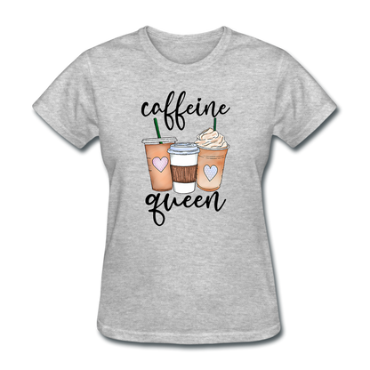 Caffeine Queen Women's T-Shirt - heather gray