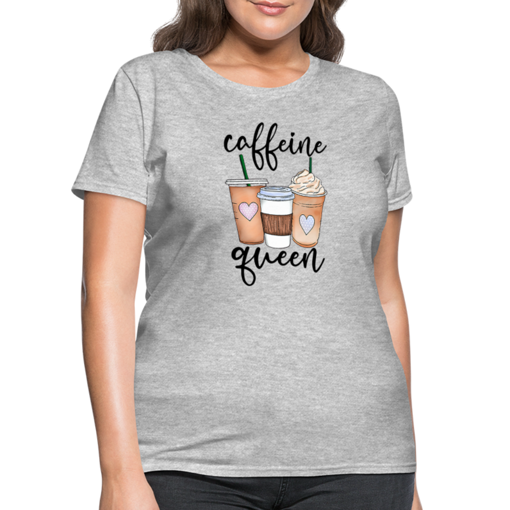 Caffeine Queen Women's T-Shirt - heather gray