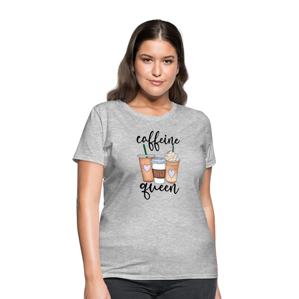 Caffeine Queen Women's T-Shirt - heather gray