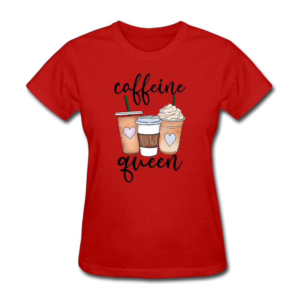 Caffeine Queen Women's T-Shirt - red