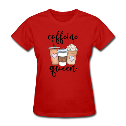 Caffeine Queen Women's T-Shirt - red