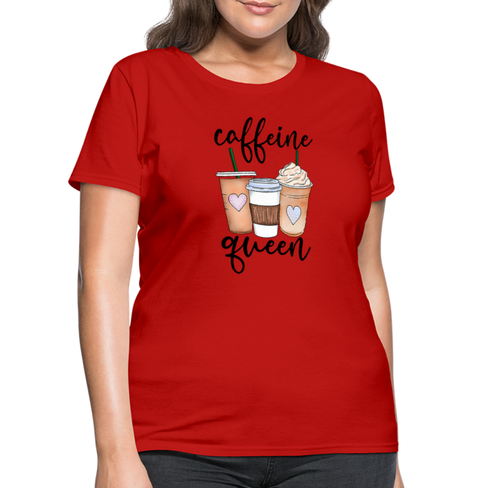 Caffeine Queen Women's T-Shirt - red