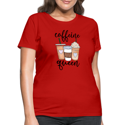 Caffeine Queen Women's T-Shirt - red