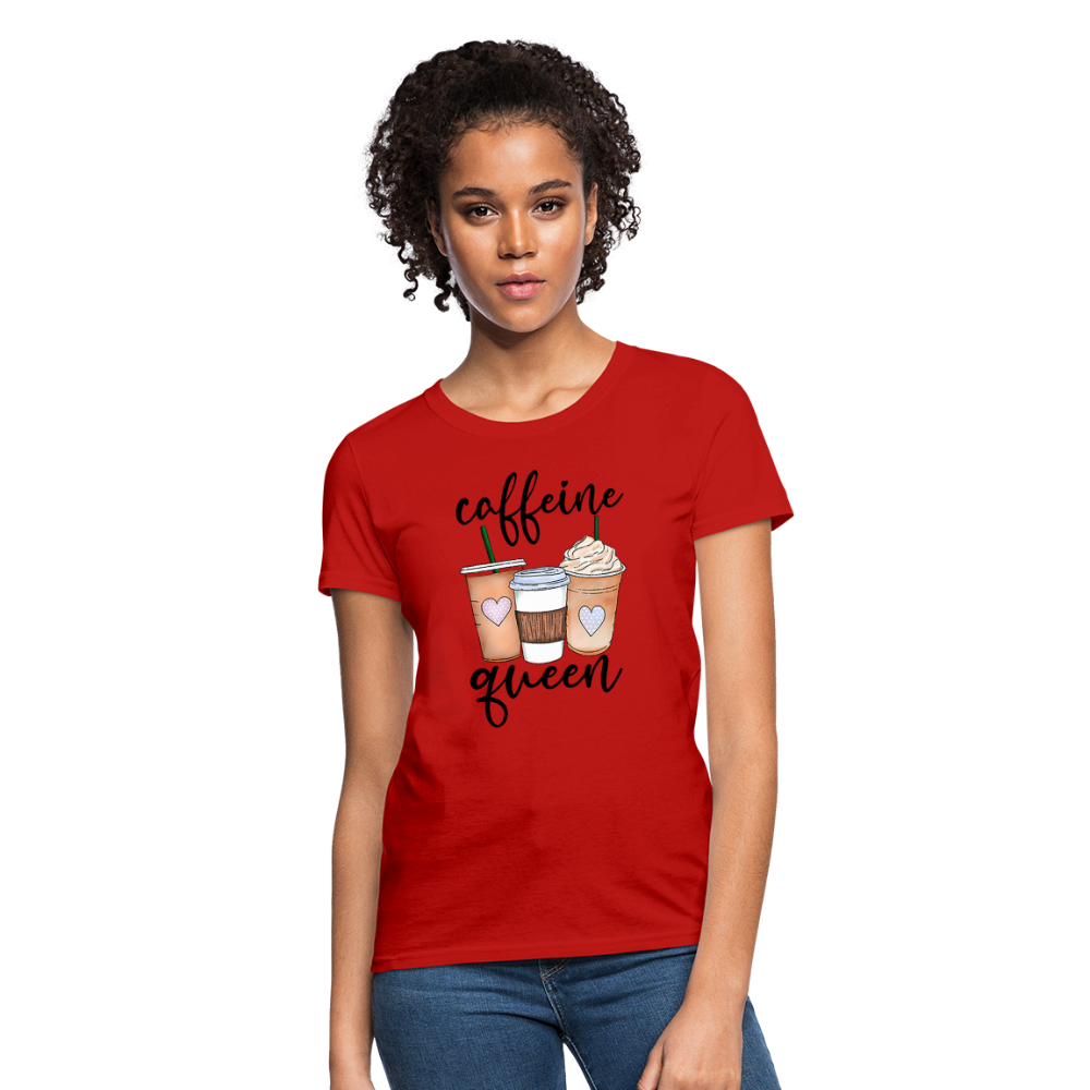 Caffeine Queen Women's T-Shirt - red