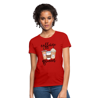 Caffeine Queen Women's T-Shirt - red