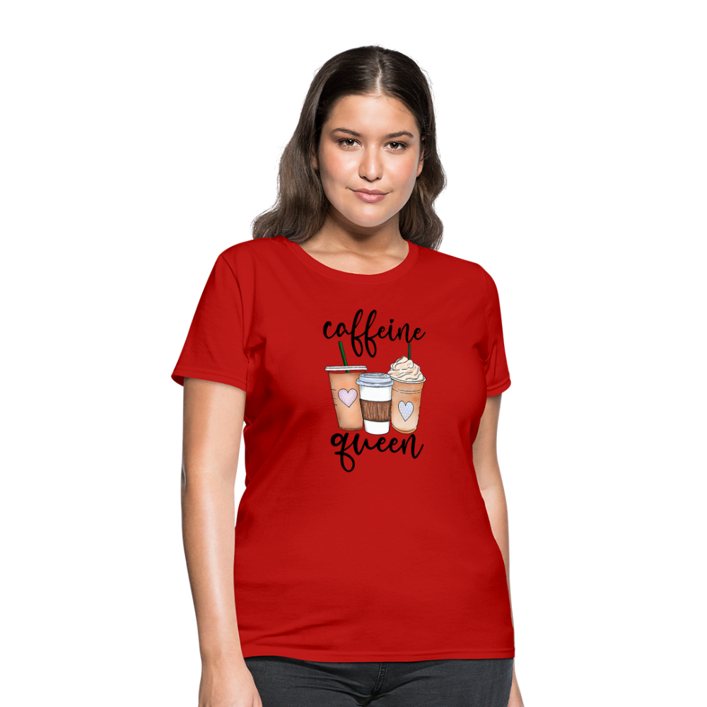 Caffeine Queen Women's T-Shirt - red