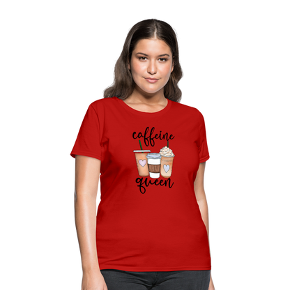 Caffeine Queen Women's T-Shirt - red