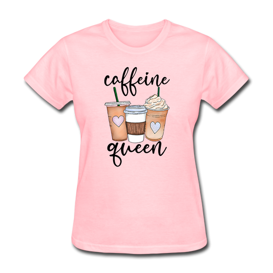 Caffeine Queen Women's T-Shirt - pink