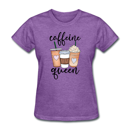 Caffeine Queen Women's T-Shirt - purple heather