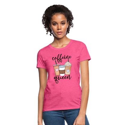 Caffeine Queen Women's T-Shirt - heather pink