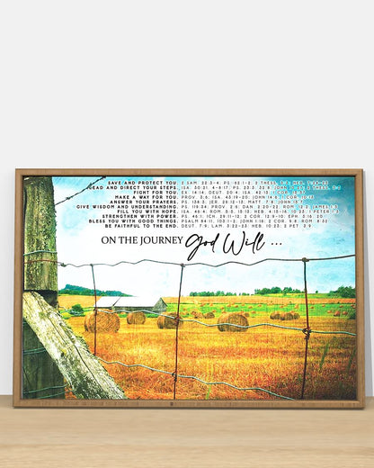 On the Journey God Will Farmer Standard Poster