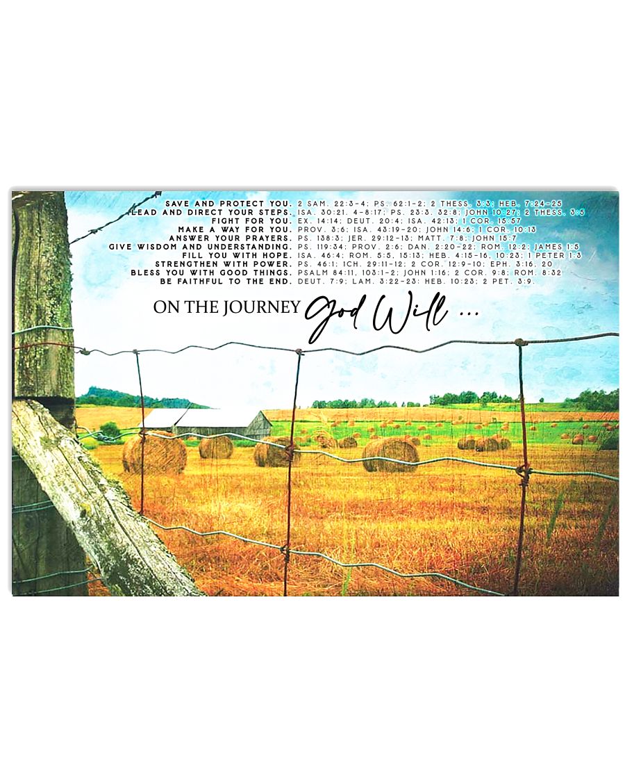 On the Journey God Will Farmer Standard Poster