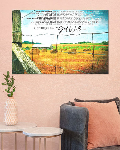 On the Journey God Will Farmer Standard Poster