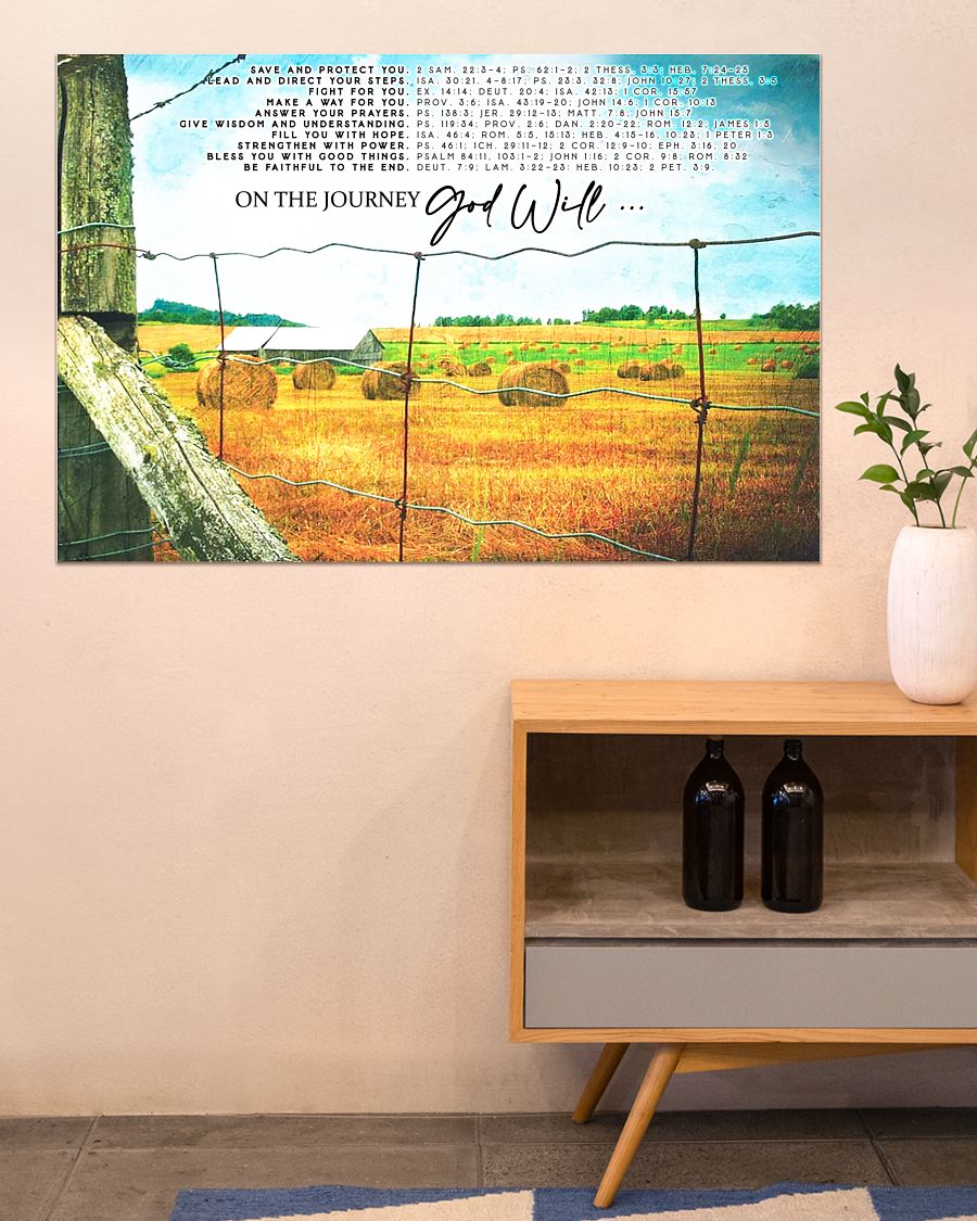 On the Journey God Will Farmer Standard Poster