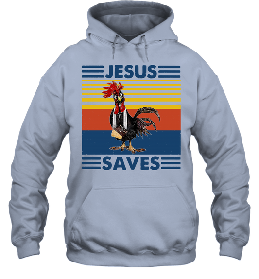 Jesus Saves Chicken Funny Hoodie