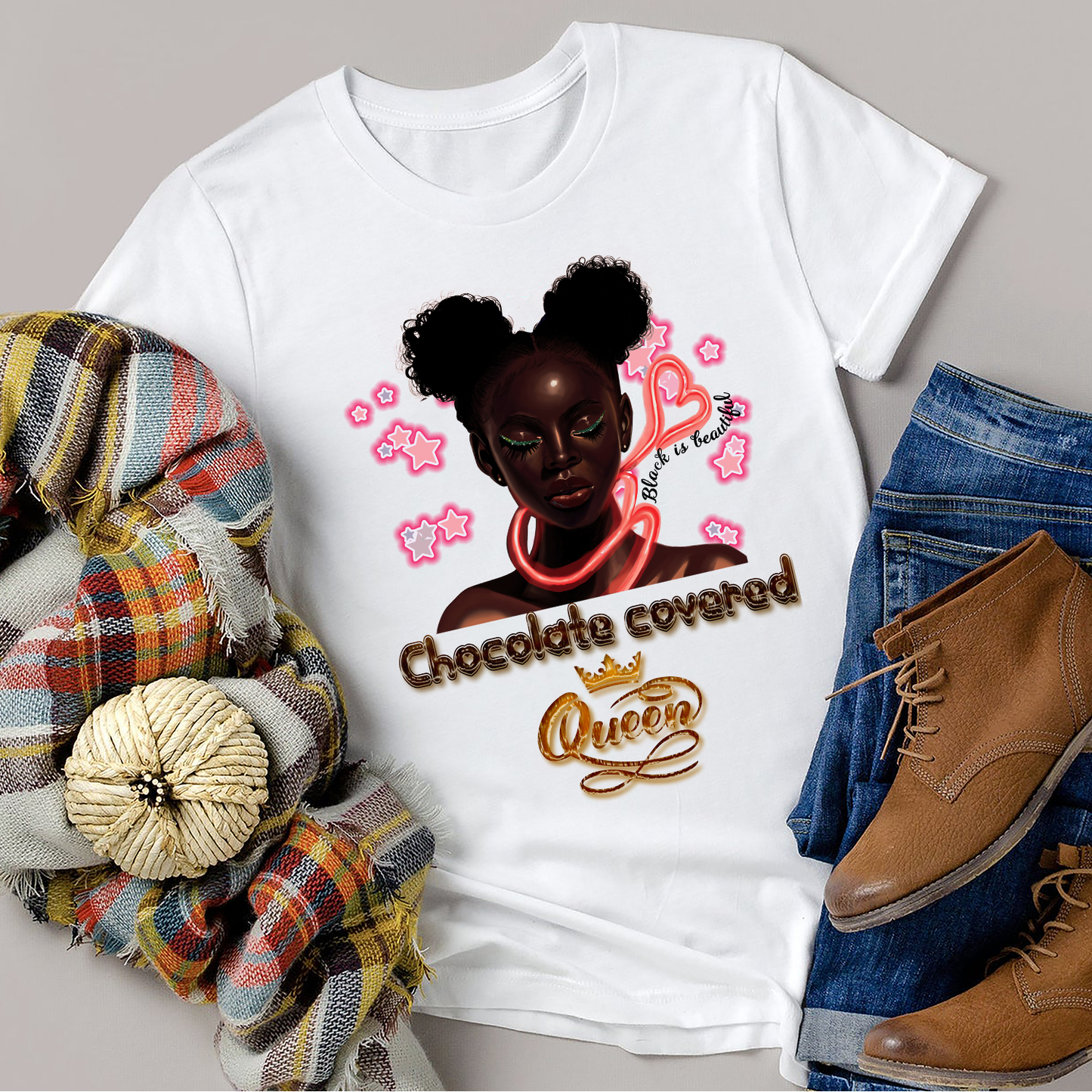 Black Queen Chocolate Covered Queen Standard T-Shirt