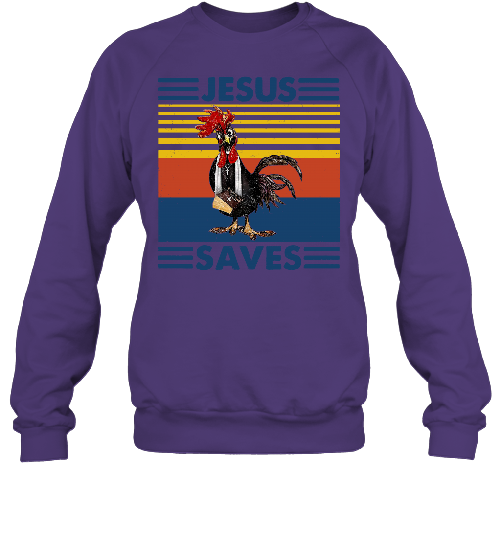 Jesus Saves Chicken Funny Sweatshirt