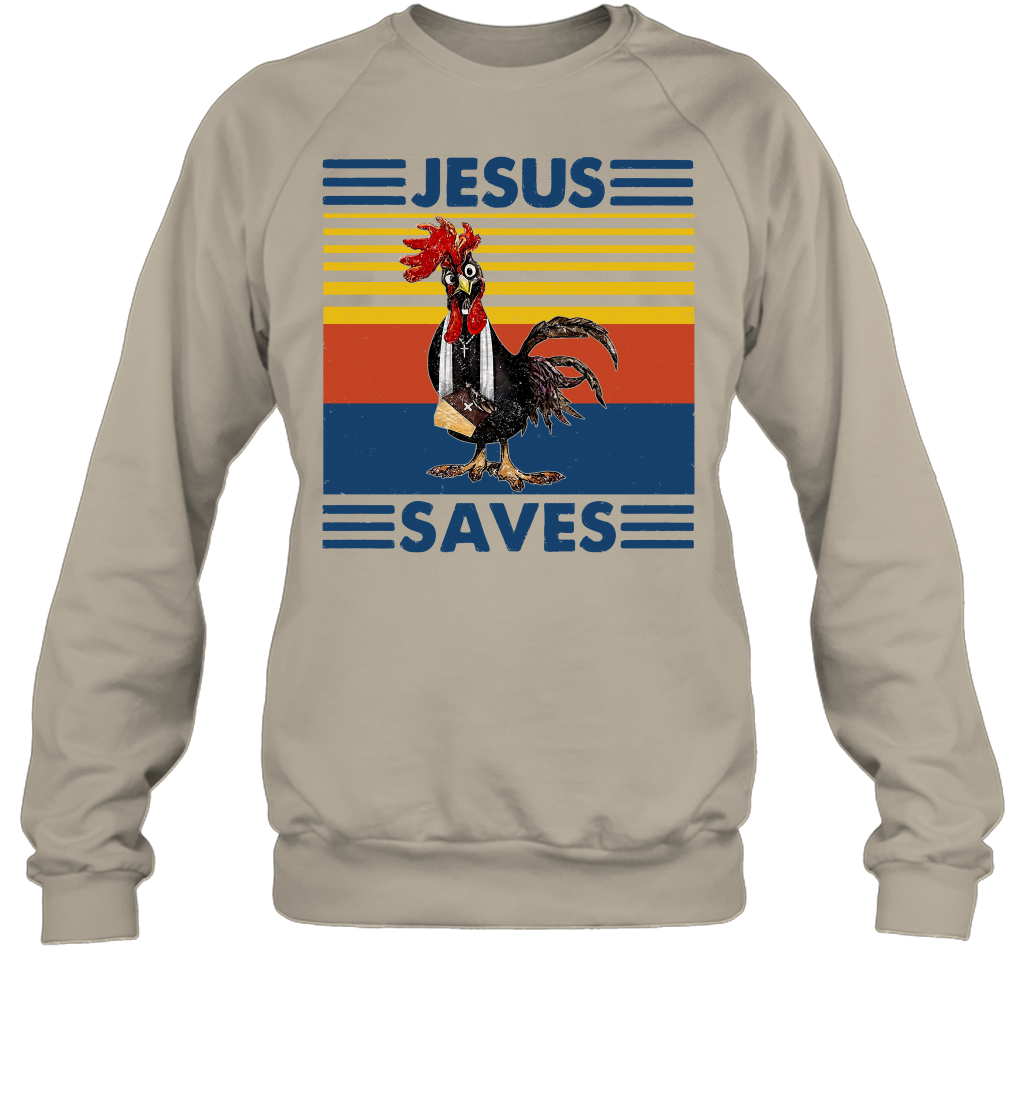 Jesus Saves Chicken Funny Sweatshirt