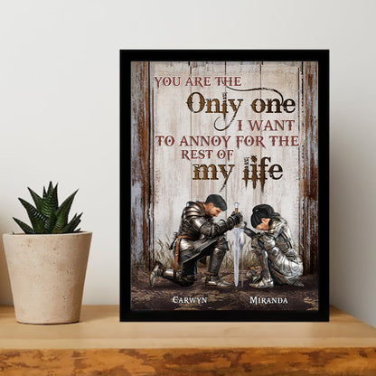 Personalized Couple Warrior Of God With Quote Love Poster Canvas